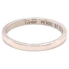 Cartier 1895 Ehering aus Platin mit Platin