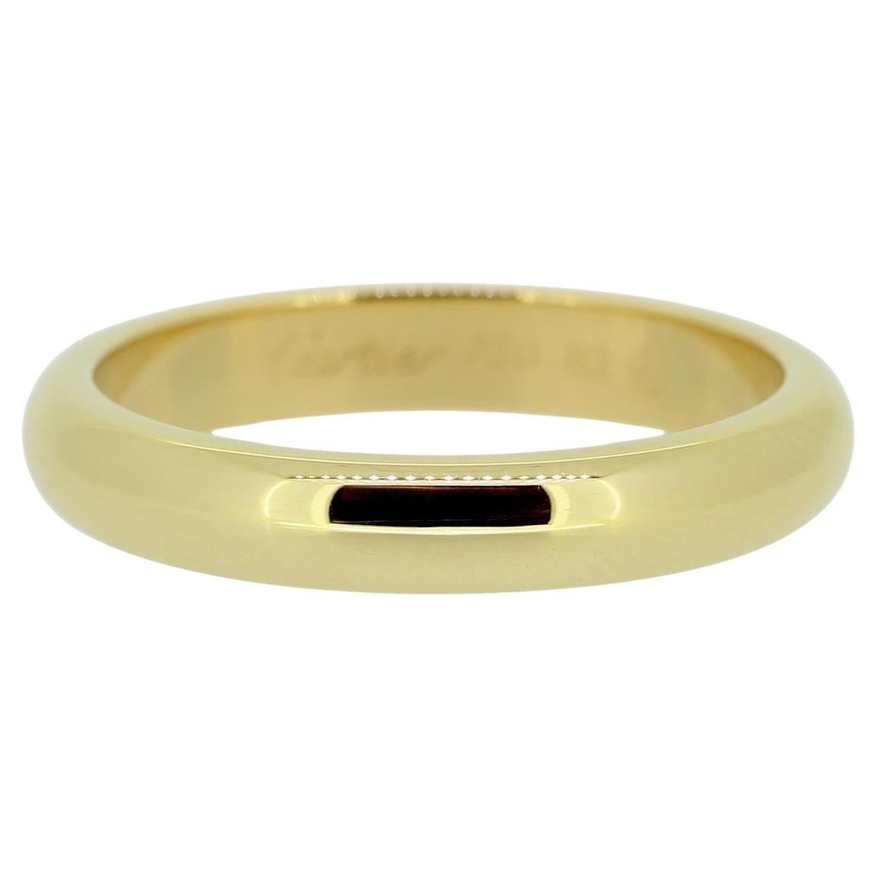 Cartier 1895 Wedding Band Ring Size U 1/2 (63) For Sale