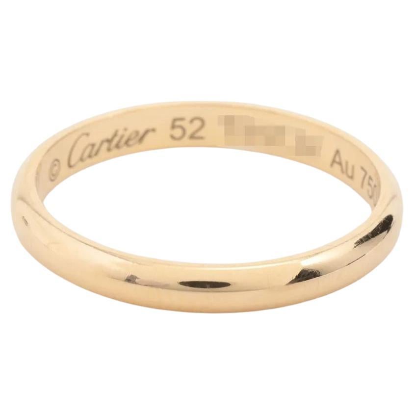 Cartier 1895 Wedding Ring Yellow Gold For Sale