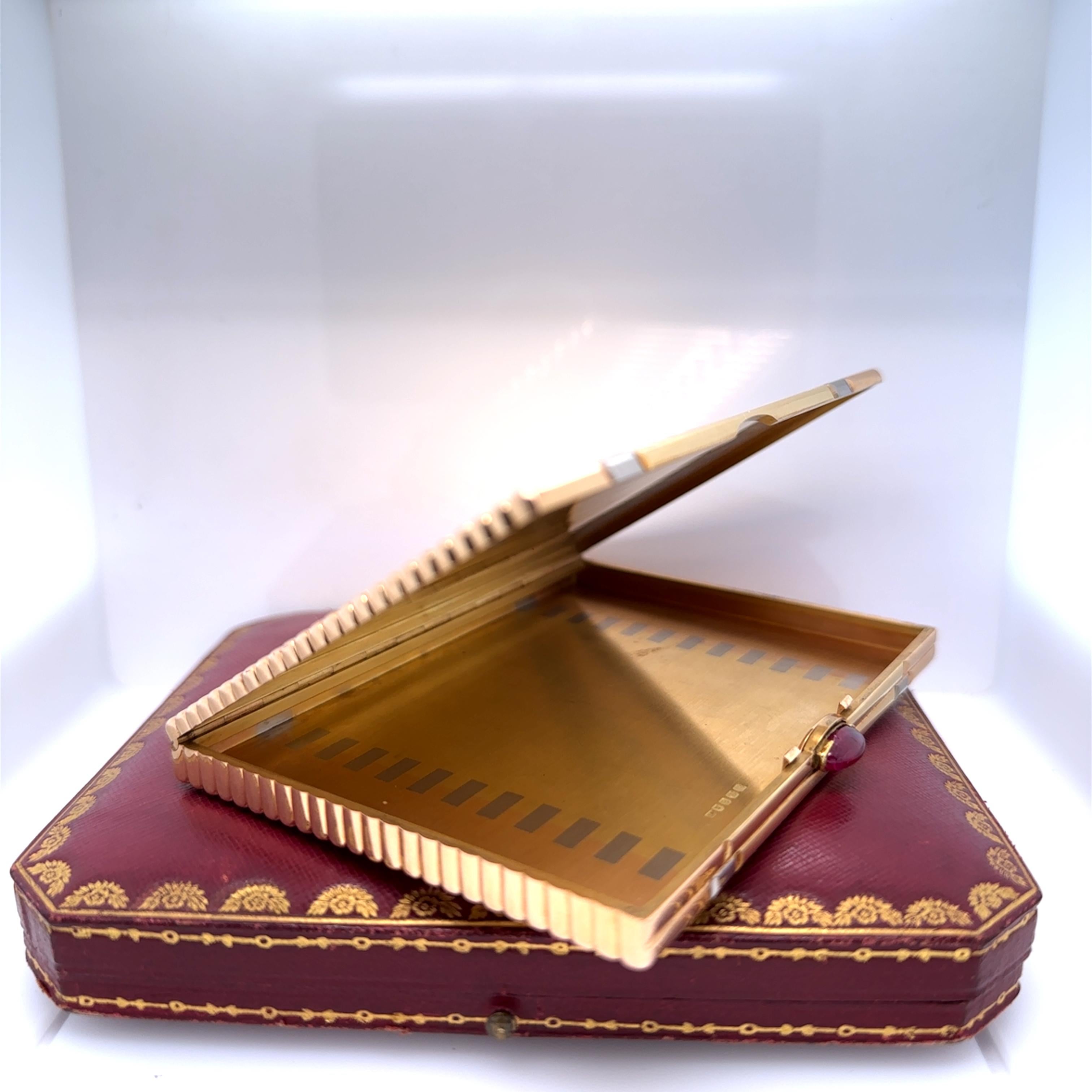 Cartier 18ct Gold and Ruby Cigarette Case 245.18g 6