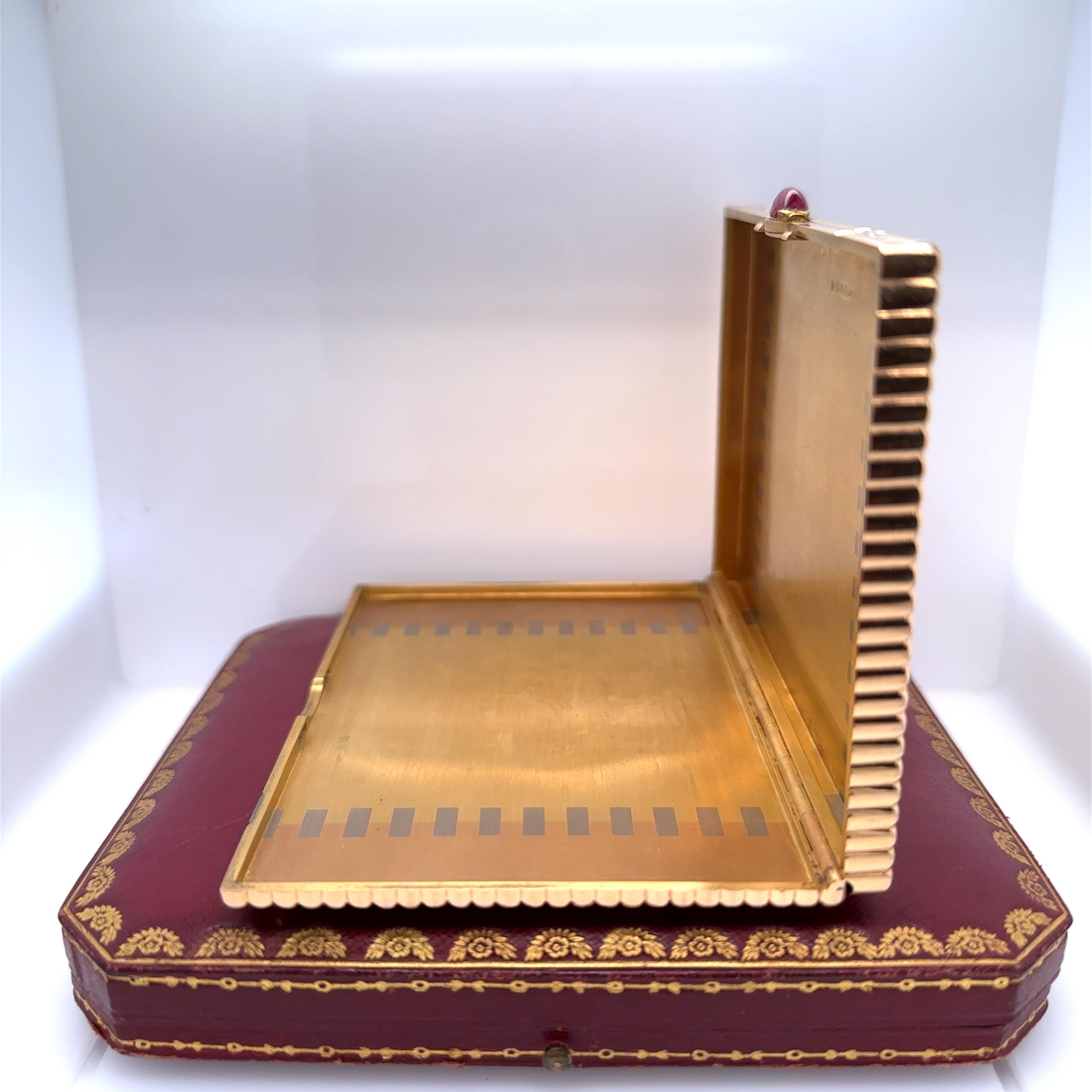 Cartier 18ct Gold and Ruby Cigarette Case 245.18g 11
