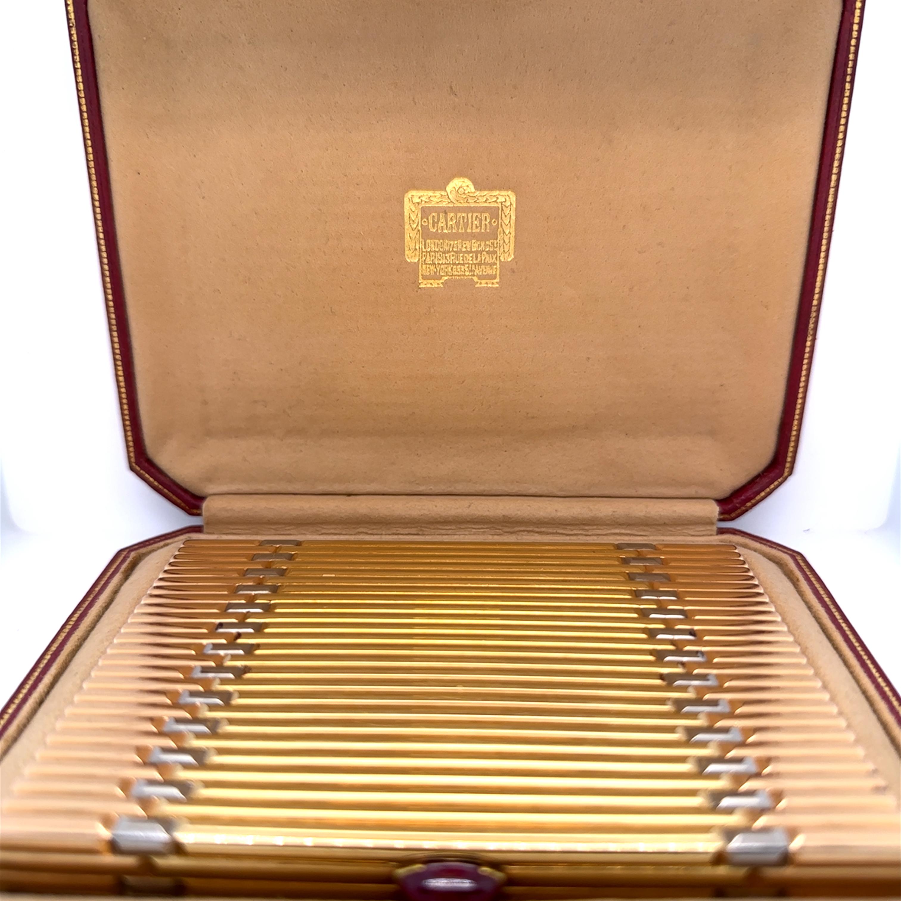 Cartier 18ct Gold and Ruby Cigarette Case 245.18g 1