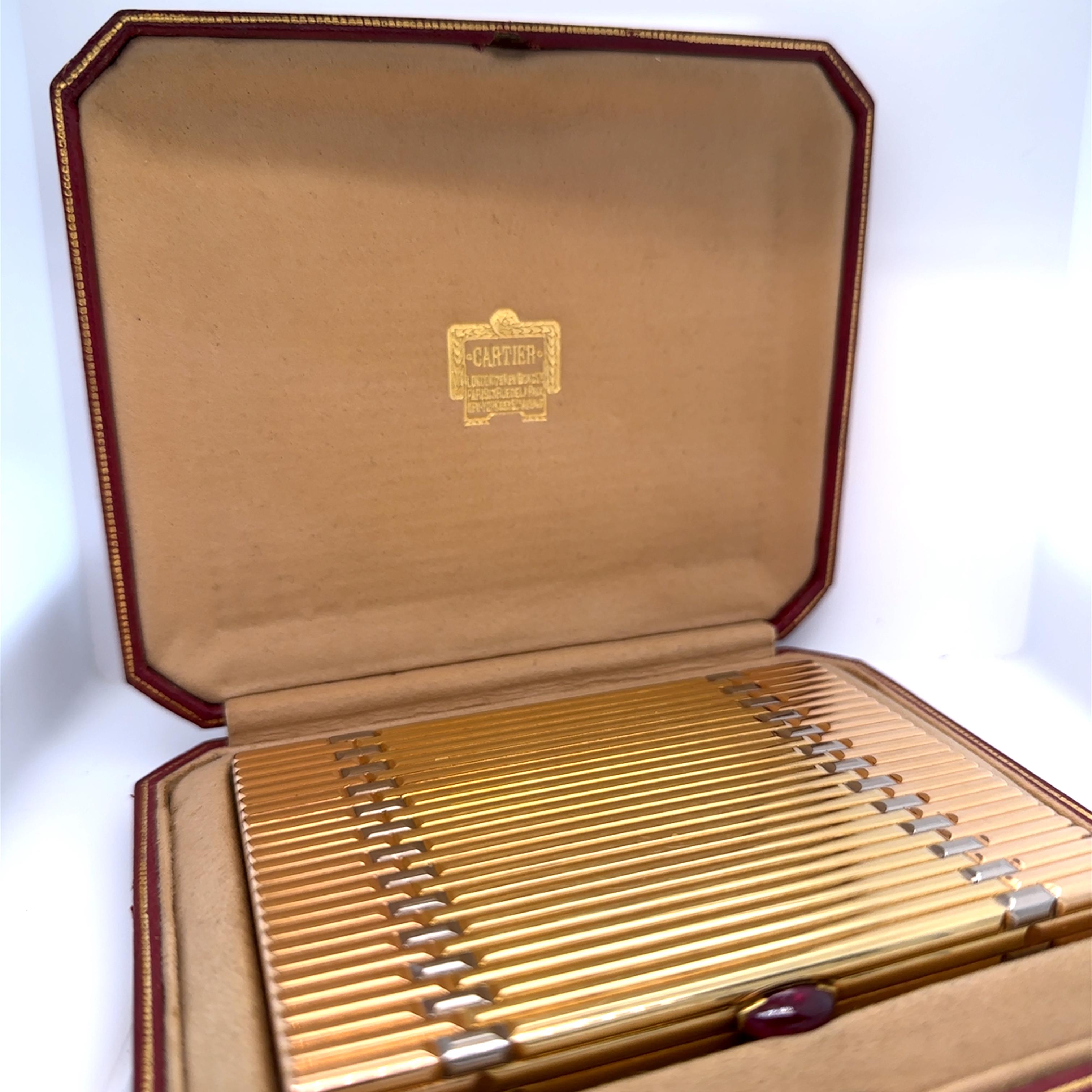 Cartier 18ct Gold and Ruby Cigarette Case 245.18g 2