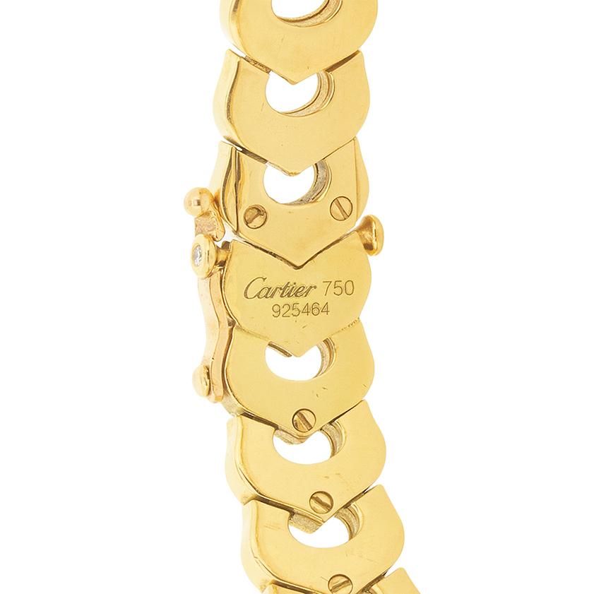 Cartier 18 Carat Gold C de Cartier Bracelet In Good Condition In London, GB