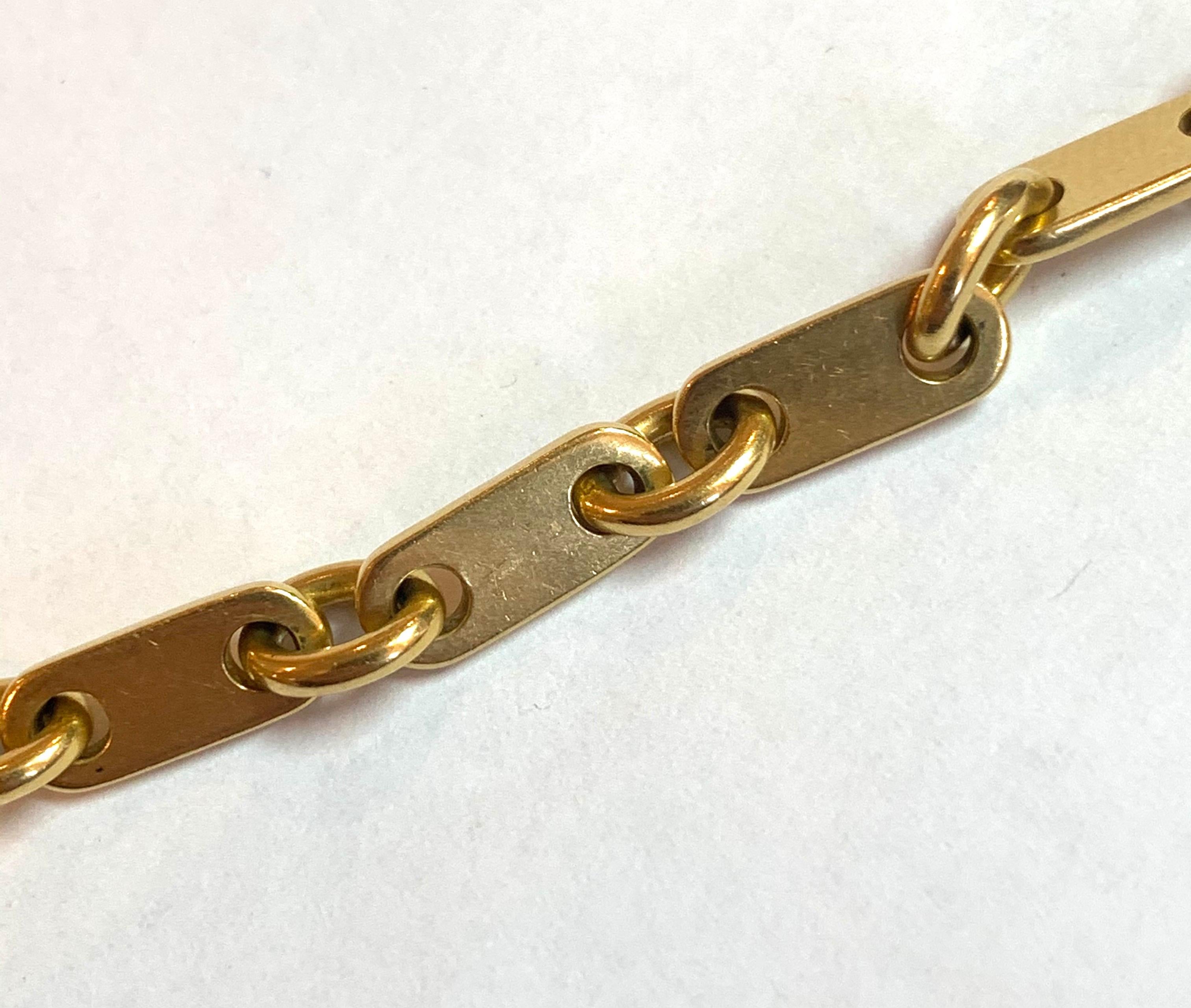 Women's or Men's Cartier, 18 Carat Gold Link Bracelet For Sale