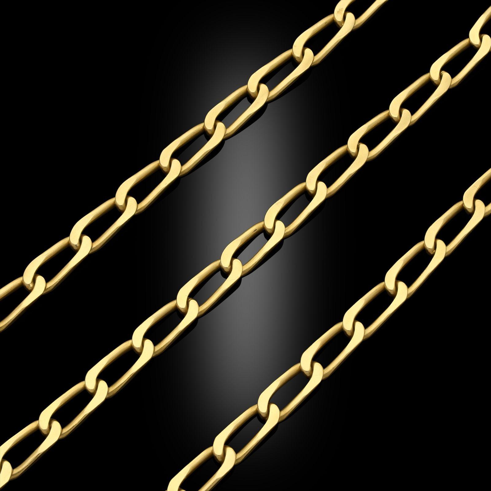 Women's or Men's Cartier 18ct Gold 'Paperclip' Long Chain Necklace 1977 For Sale