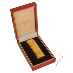 Cartier 18ct Gold Plate Cigarette Briquet Lighter With Cartier Box