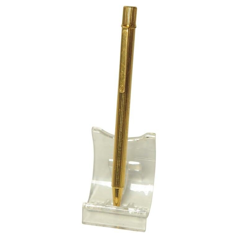 Cartier 18ct Gold Plated Ballpoint Pen in Original Cartier Box 1