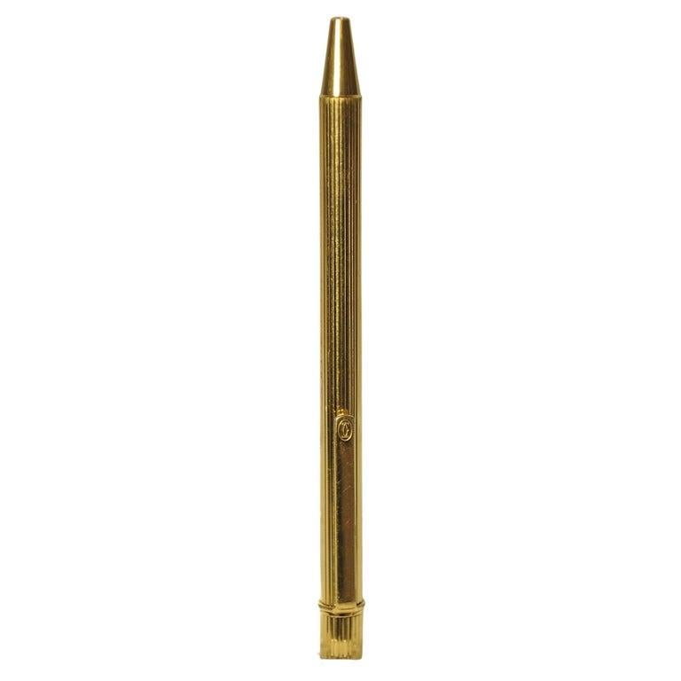 Cartier 18ct Gold Plated Ballpoint Pen in Original Cartier Box 2
