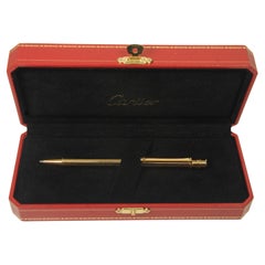 Cartier 18ct Gold Plated Ballpoint Pen in Original Cartier Box