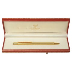 Cartier 18ct Gold Plated Ballpoint Pen in Original Cartier Box