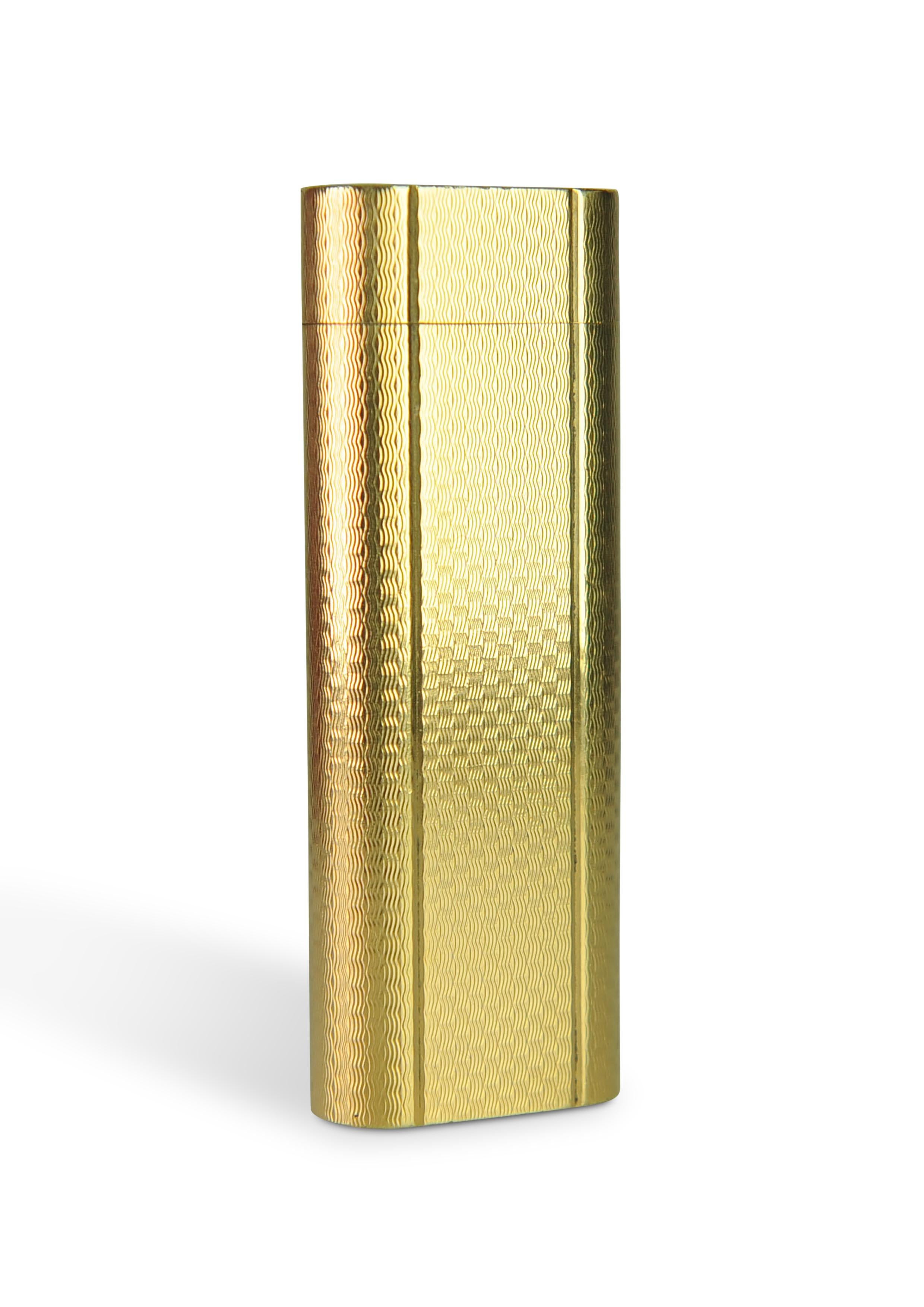 Accendino Briquet per sigarette Cartier in oro 18ct con scatola Cartier in vendita 11