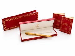 Cartier 18ct Gold Plated Trinity Fountain Pen With 18ct Gold Nib in Cartier Box