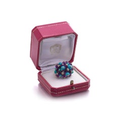 Cartier 18ct Gold Turquoise, Amethyst and Diamond Ring