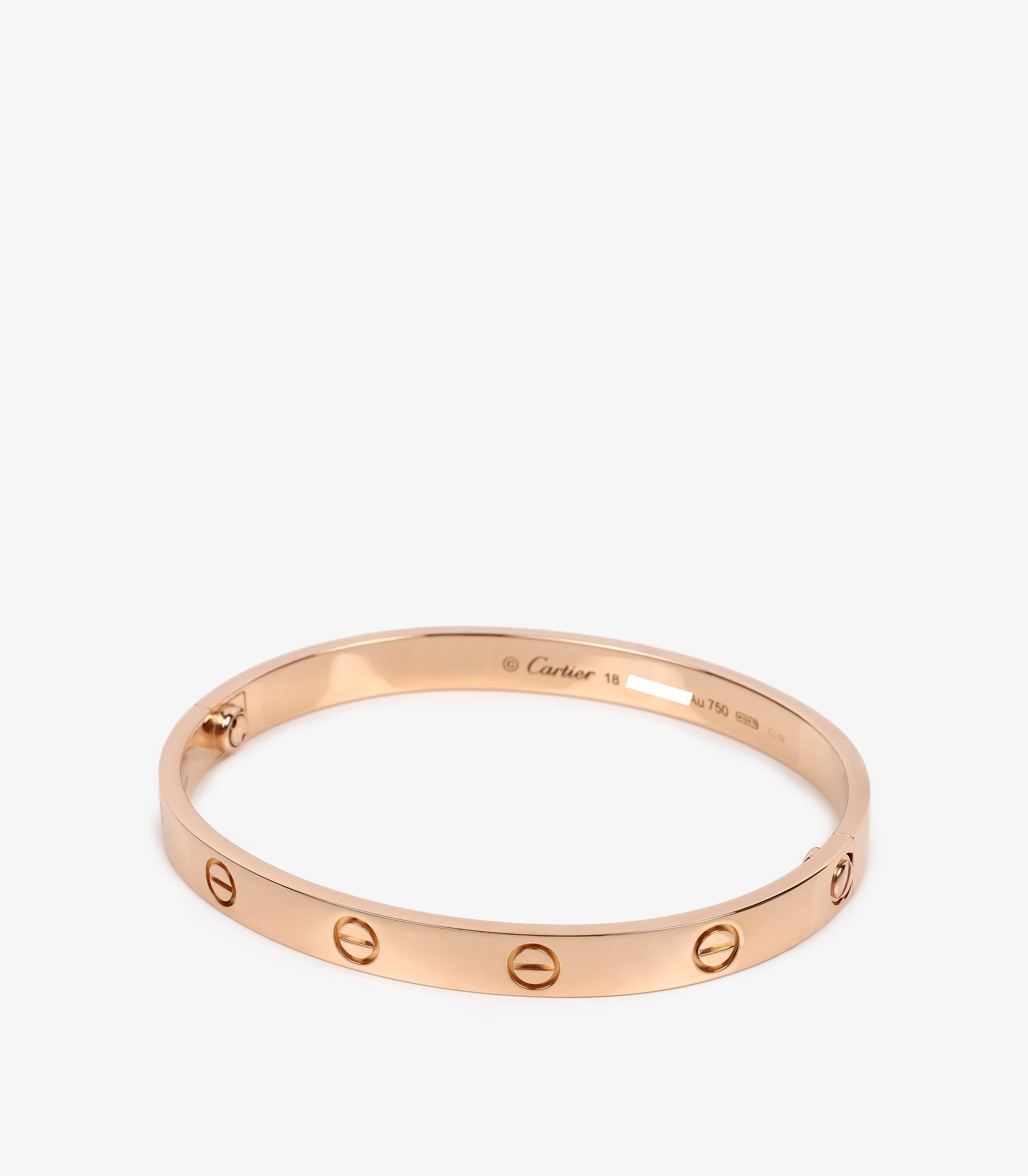 Cartier 18ct Rose Gold Armreif 18cm im Zustand „Hervorragend“ im Angebot in Bishop's Stortford, Hertfordshire