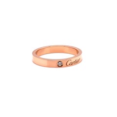 Cartier 18ct Rose Gold C de Cartier Diamond Wedding Band Ring 0.03ct 4g
