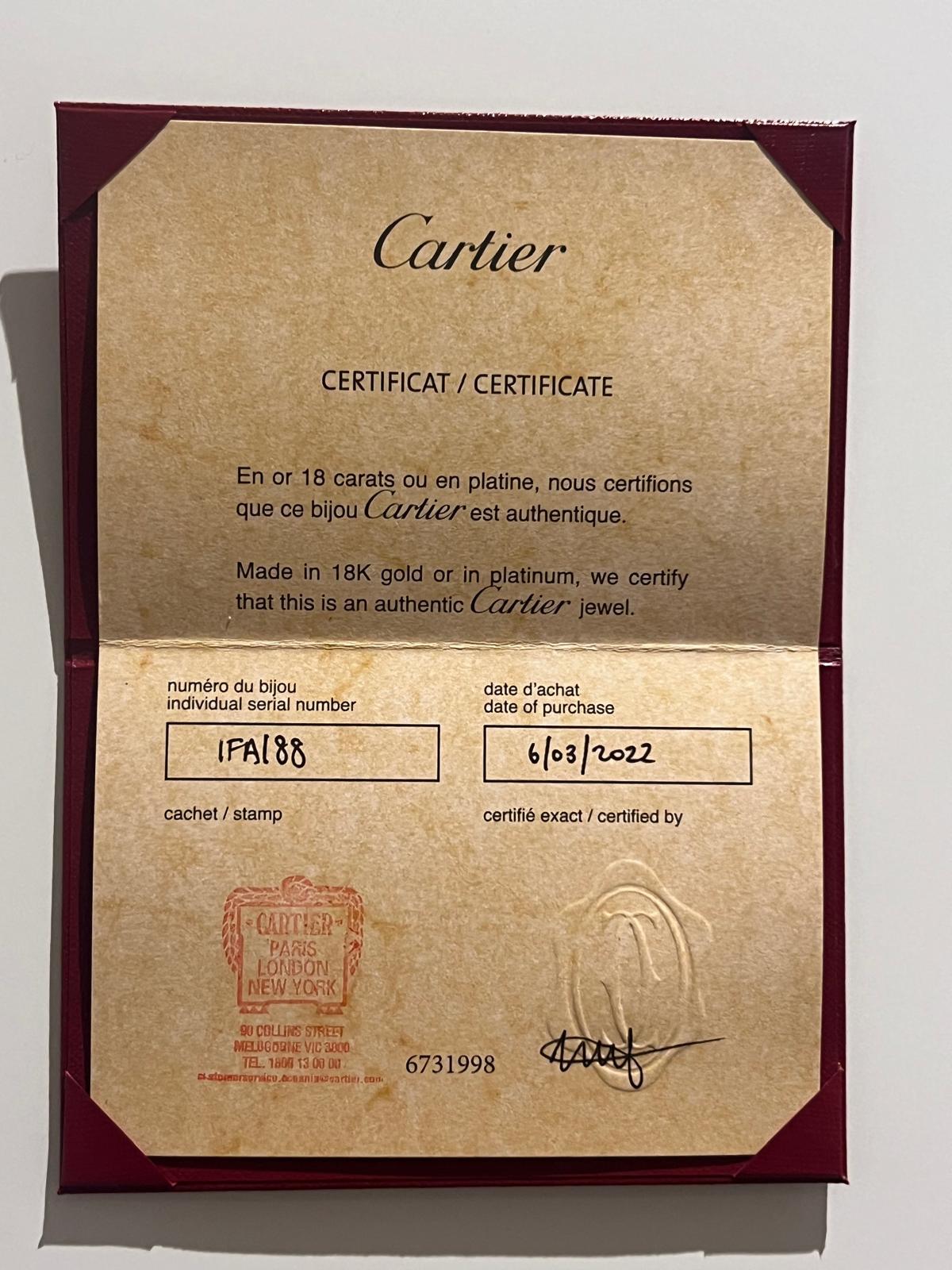 Cartier 18ct Rose Gold Diamond Love Wedding Band 4.43g 2