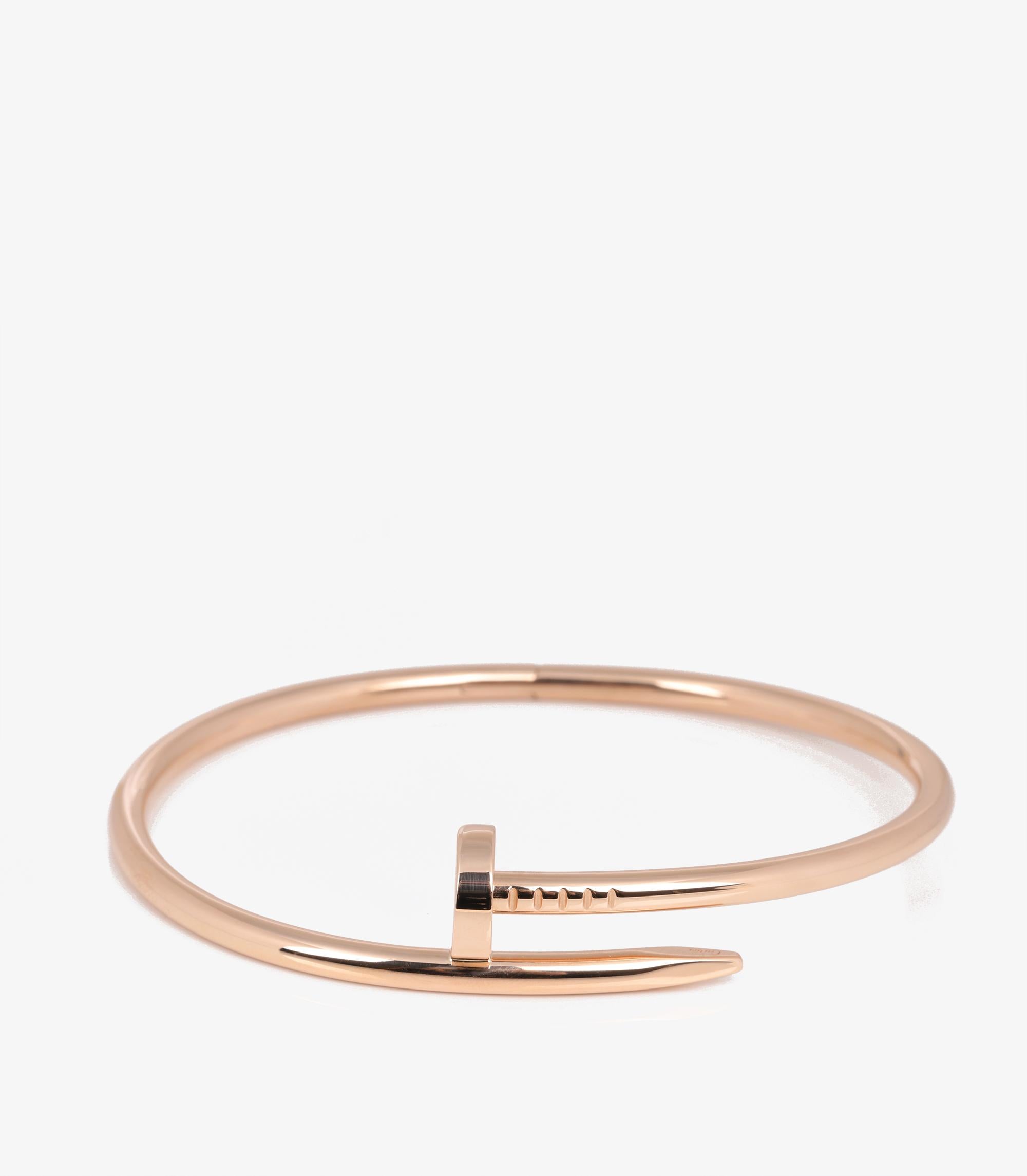 Cartier 18ct Rose Gold Juste Un Clou Armreif für Damen oder Herren im Angebot