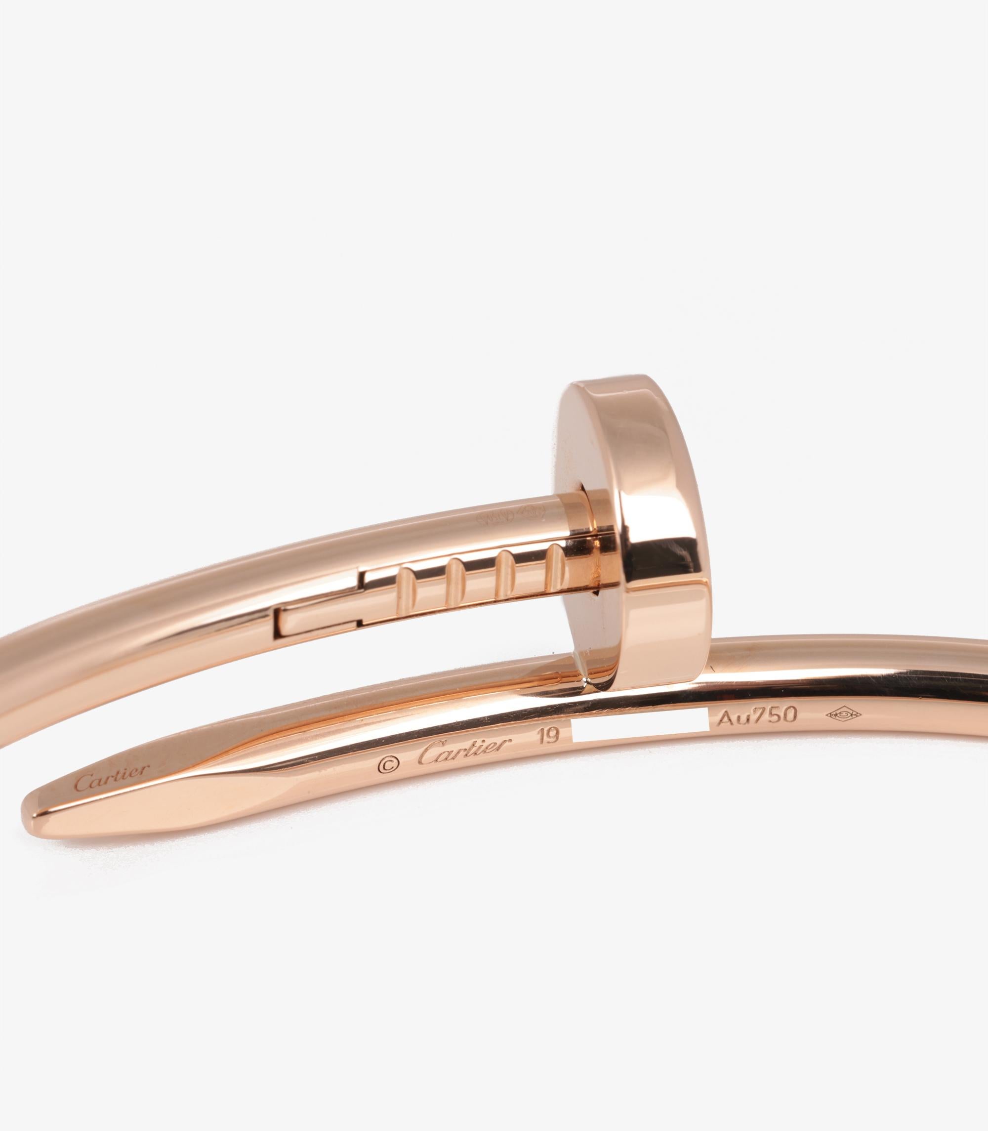 Cartier 18ct Rose Gold Juste Un Clou Armreif im Angebot 2