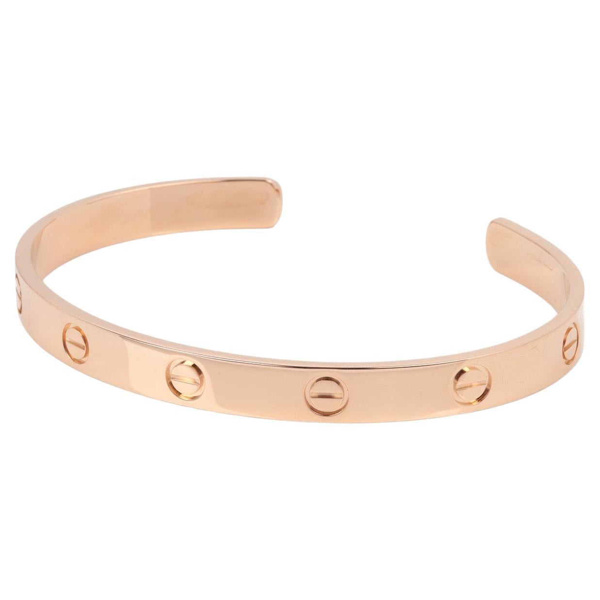 Cartier 18ct Rose Gold Love Cuff Bangle