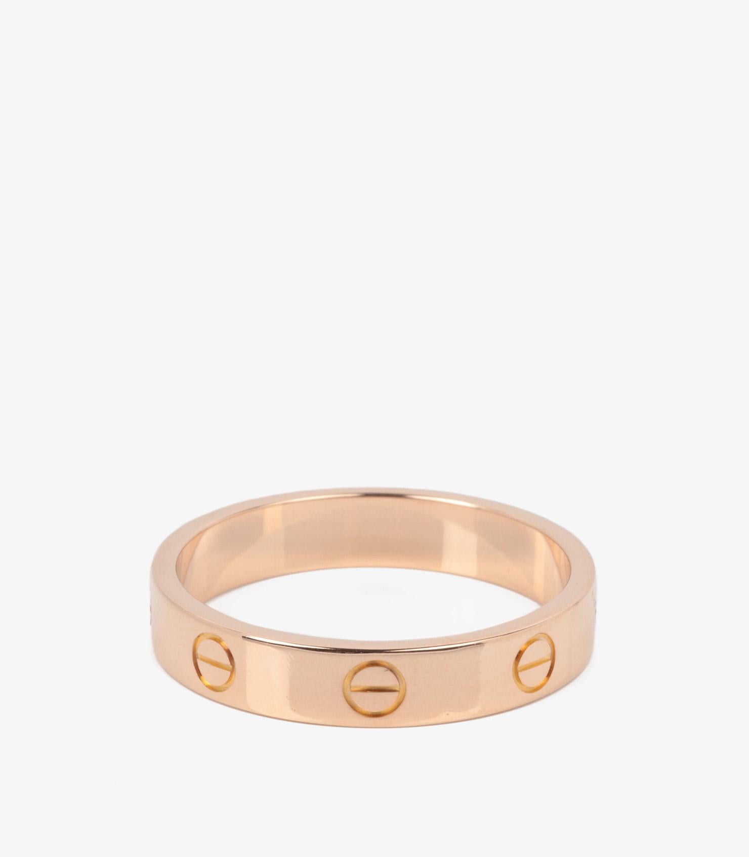 Women's or Men's Cartier 18ct Rose Gold Love Wedding Band