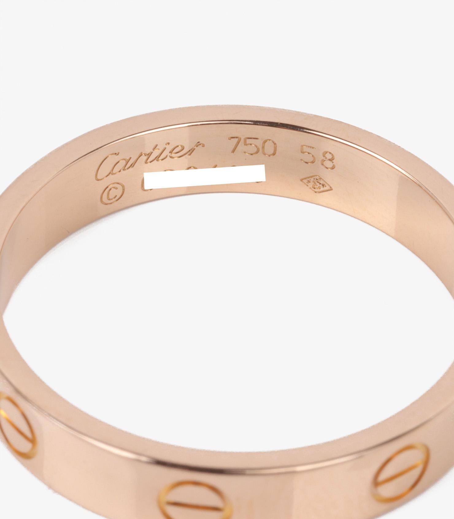 Cartier 18ct Rose Gold Love Wedding Band 1