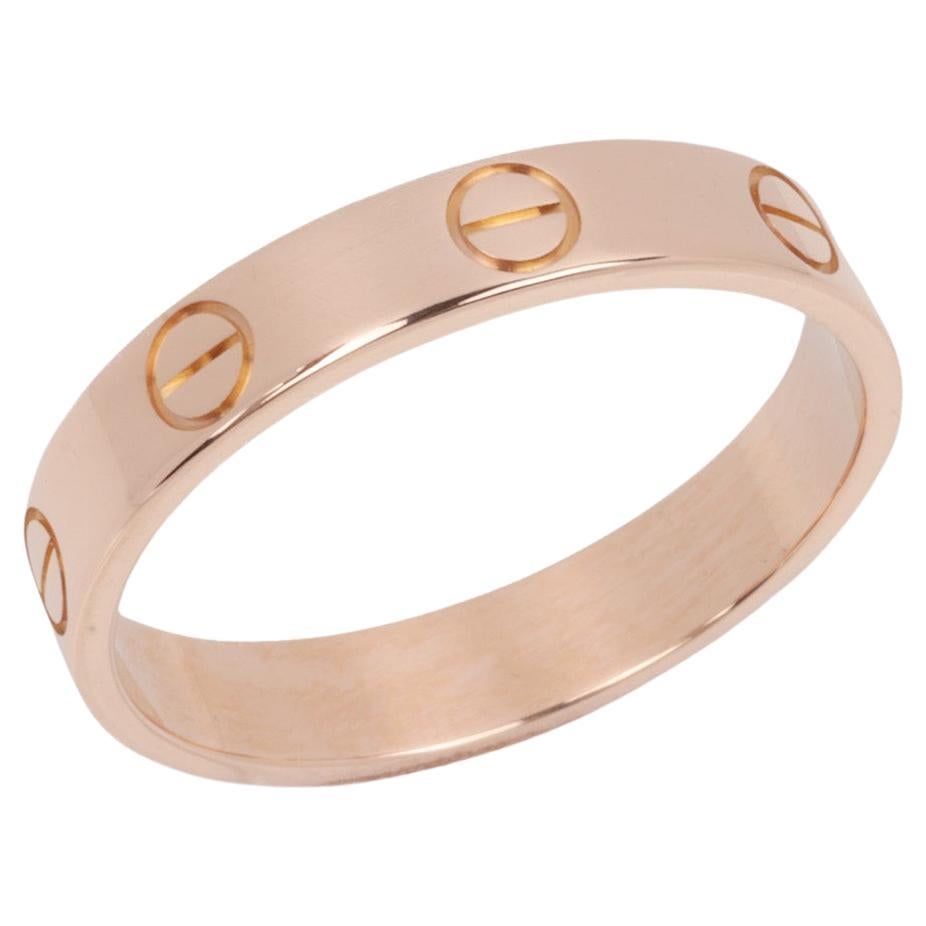 Cartier 18ct Rose Gold Love Wedding Band For Sale