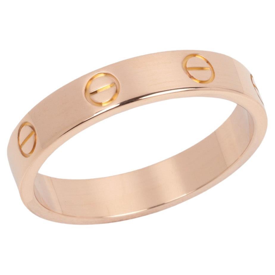 Cartier 18ct Rose Gold Love Wedding Band For Sale