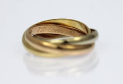 Cartier 18ct three colour gold Russian wedding ring
