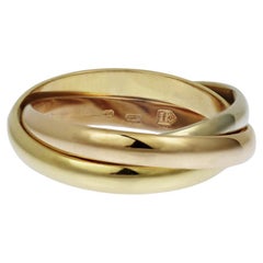 Cartier, bague de mariage russe en or 18 carats à trois couleurs 
