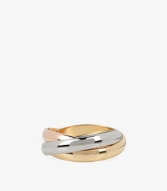 Cartier 18ct Tri-Colour Gold Medium Les Must Ring - Size: US 6 3/4