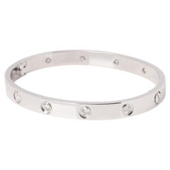 Cartier 18ct White Gold 10 Diamond Bangle