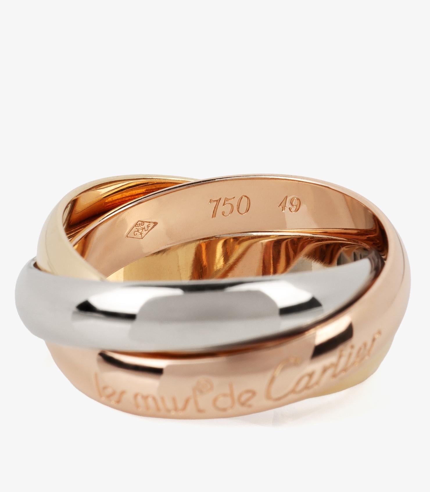 Les Must de Cartier en or blanc 18 ct, or jaune 18 ct et or rose 18 ct Medium Excellent état - En vente à Bishop's Stortford, Hertfordshire