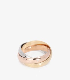 Cartier 18ct White Gold, 18ct Yellow Gold And 18ct Rose Gold Medium Trinity Ring