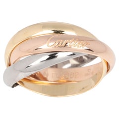 Cartier 18ct White Gold, 18ct Yellow Gold And 18ct Rose Gold Medium Trinity Ring
