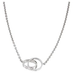 Cartier 18 Carat White Gold Baby Love Necklace