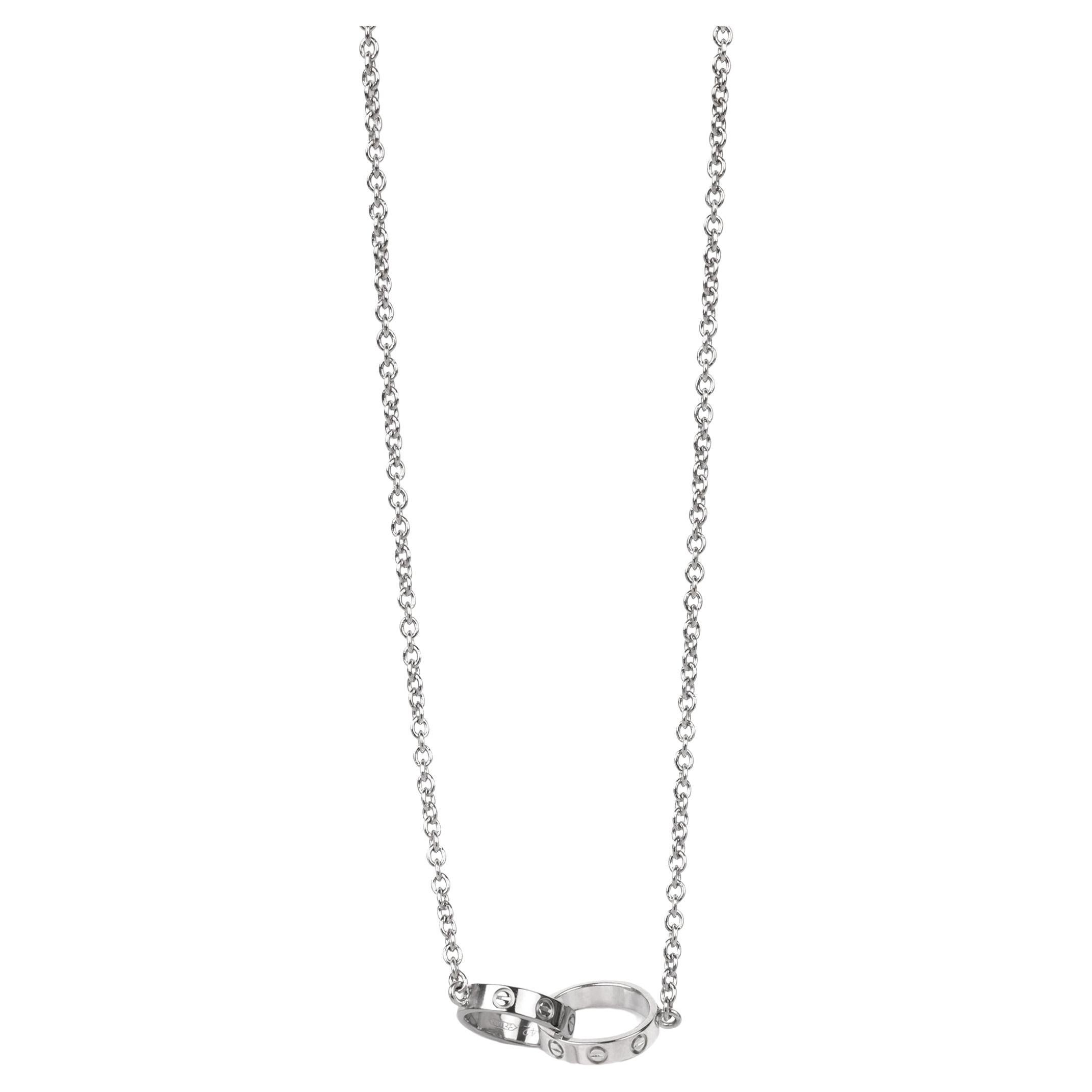Cartier 18ct White Gold Baby Love Necklace
