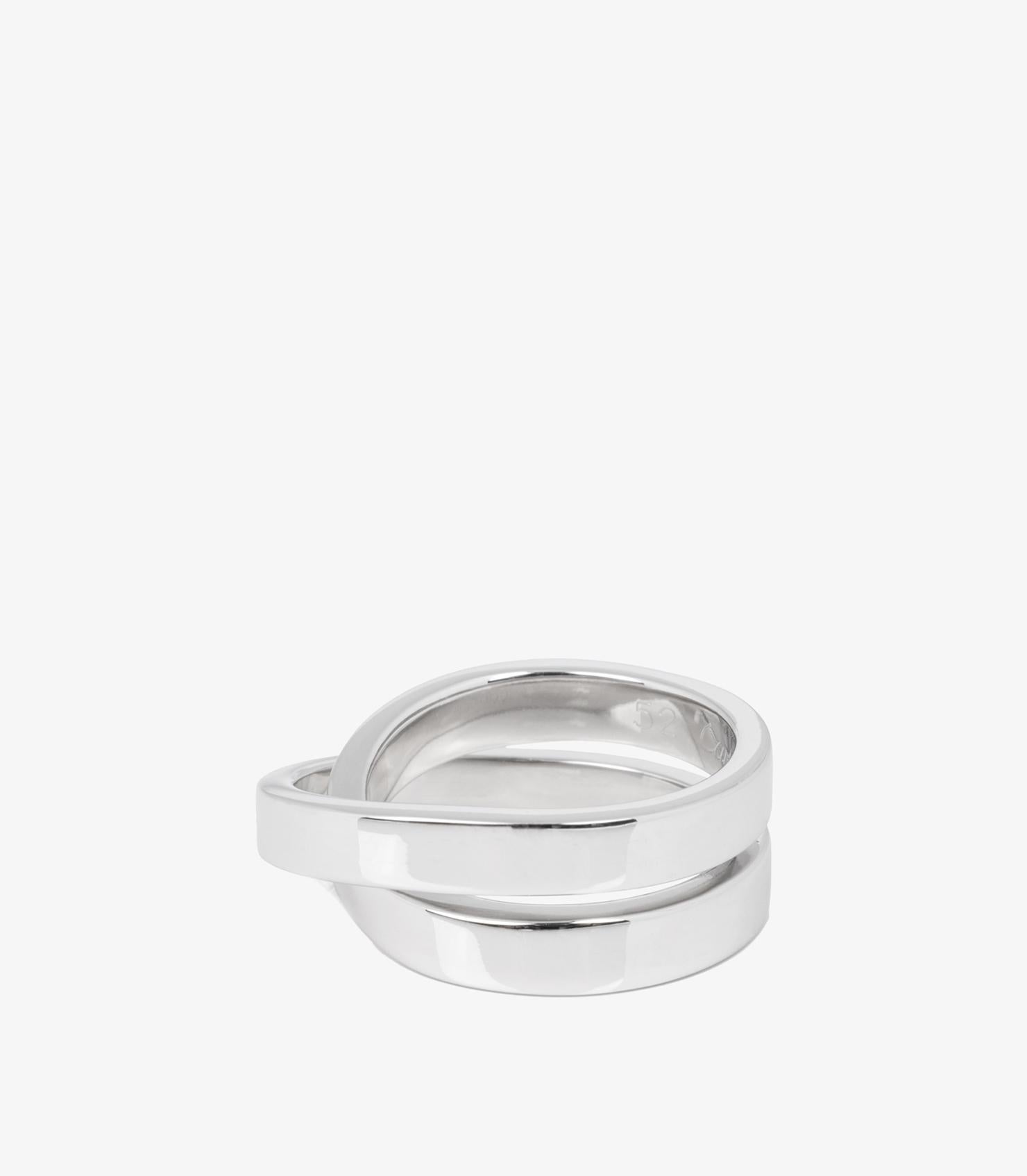 Cartier 18ct White Gold Crossover Nouvelle Vague Ring For Sale 1