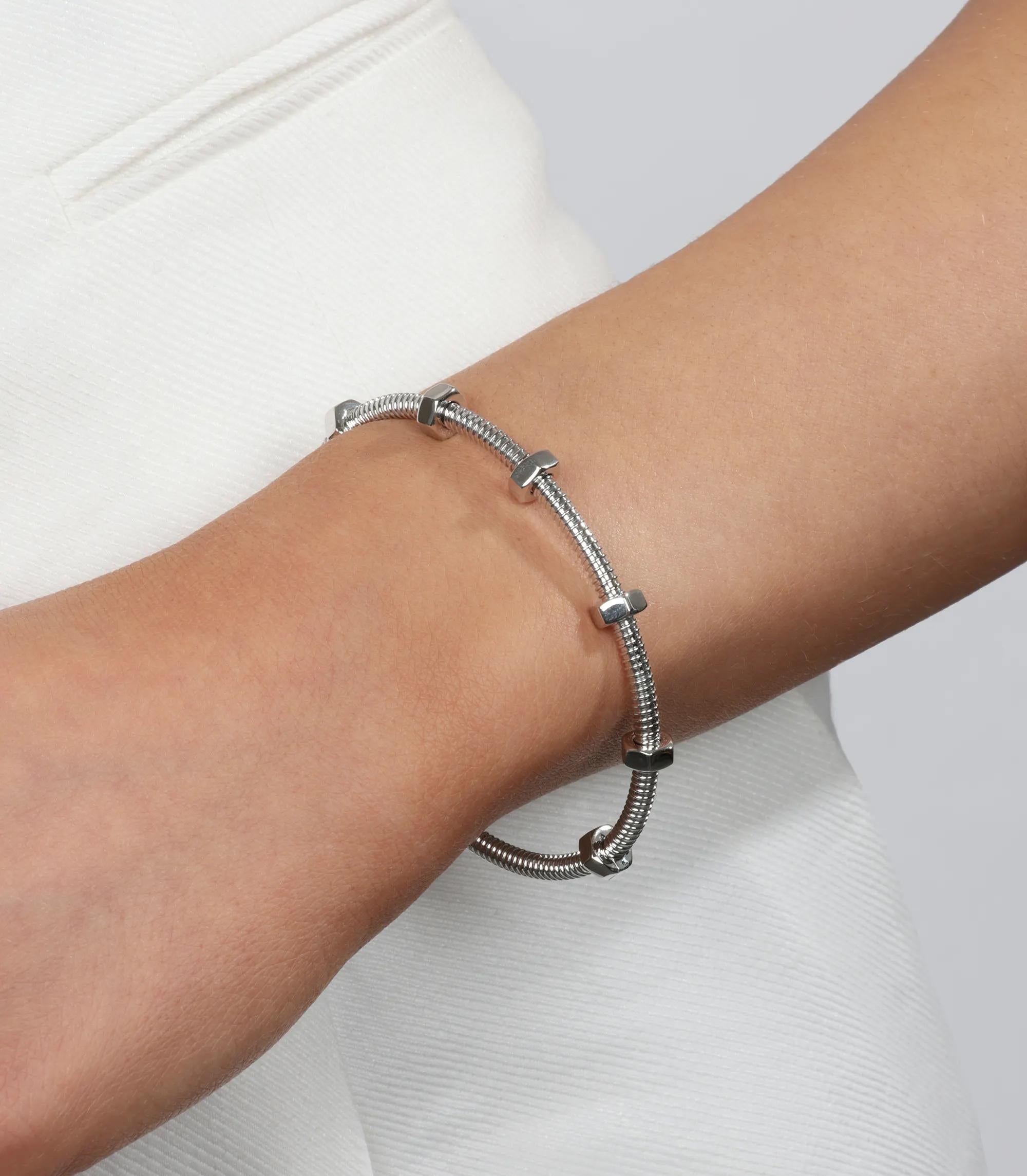 Cartier 18ct White Gold Ecrou de Cartier Bracelet

Product Details
Xupes Ref: J1349
Brand: Cartier
Model: Ecrou De Cartier Bracelet
Type: Bracelet
Serial Number: I*****
Age: 2021
RRP: £7,950
Accompanied By: Cartier Box, Receipt
Material(s): 18ct