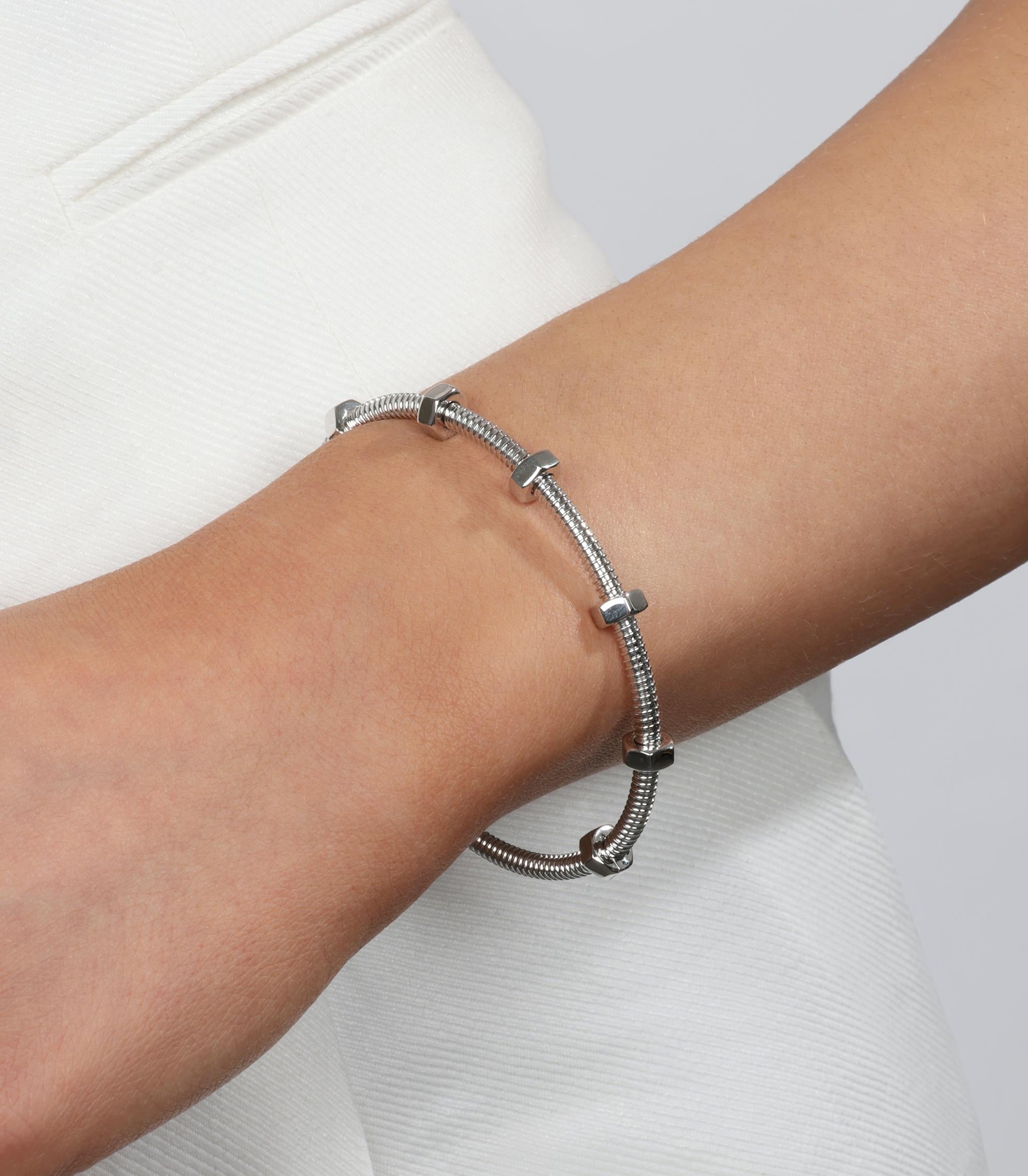 Cartier Bracelet Ecrou de Cartier en or blanc 18 carats Excellent état à Bishop's Stortford, Hertfordshire