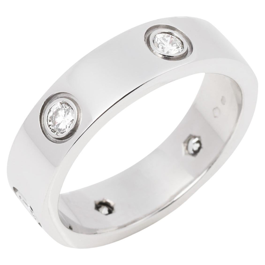 Cartier 18ct White Gold Full Diamond Love Ring