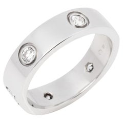 Cartier, bague d'amour en or blanc 18 carats avec tout un diamant