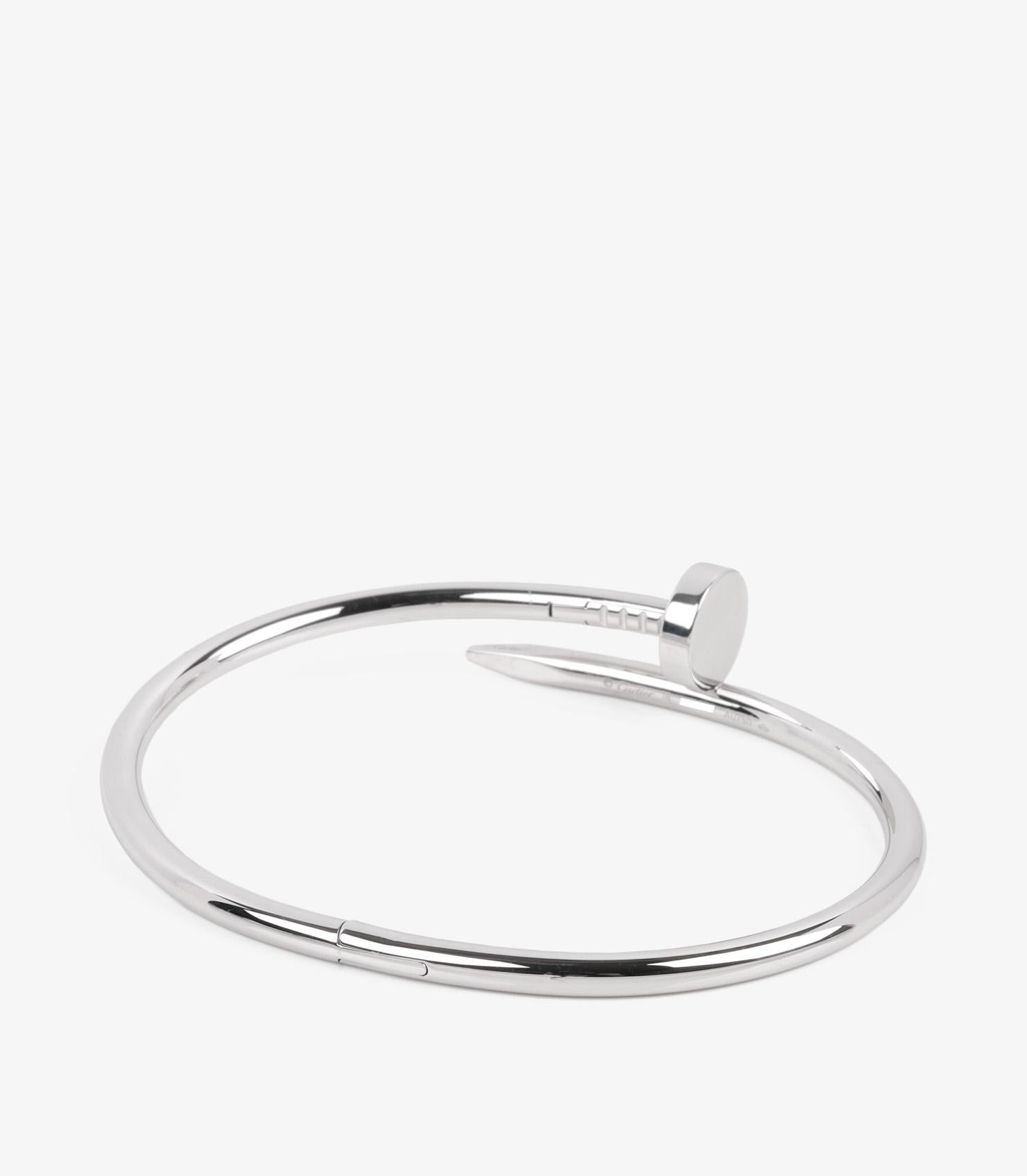 Cartier 18ct White Gold Juste Un Clou Bangle In Excellent Condition For Sale In Bishop's Stortford, Hertfordshire