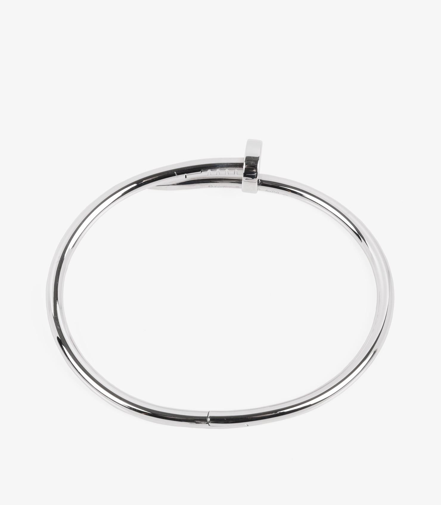 Cartier 18ct White Gold Juste Un Clou Bangle For Sale 1