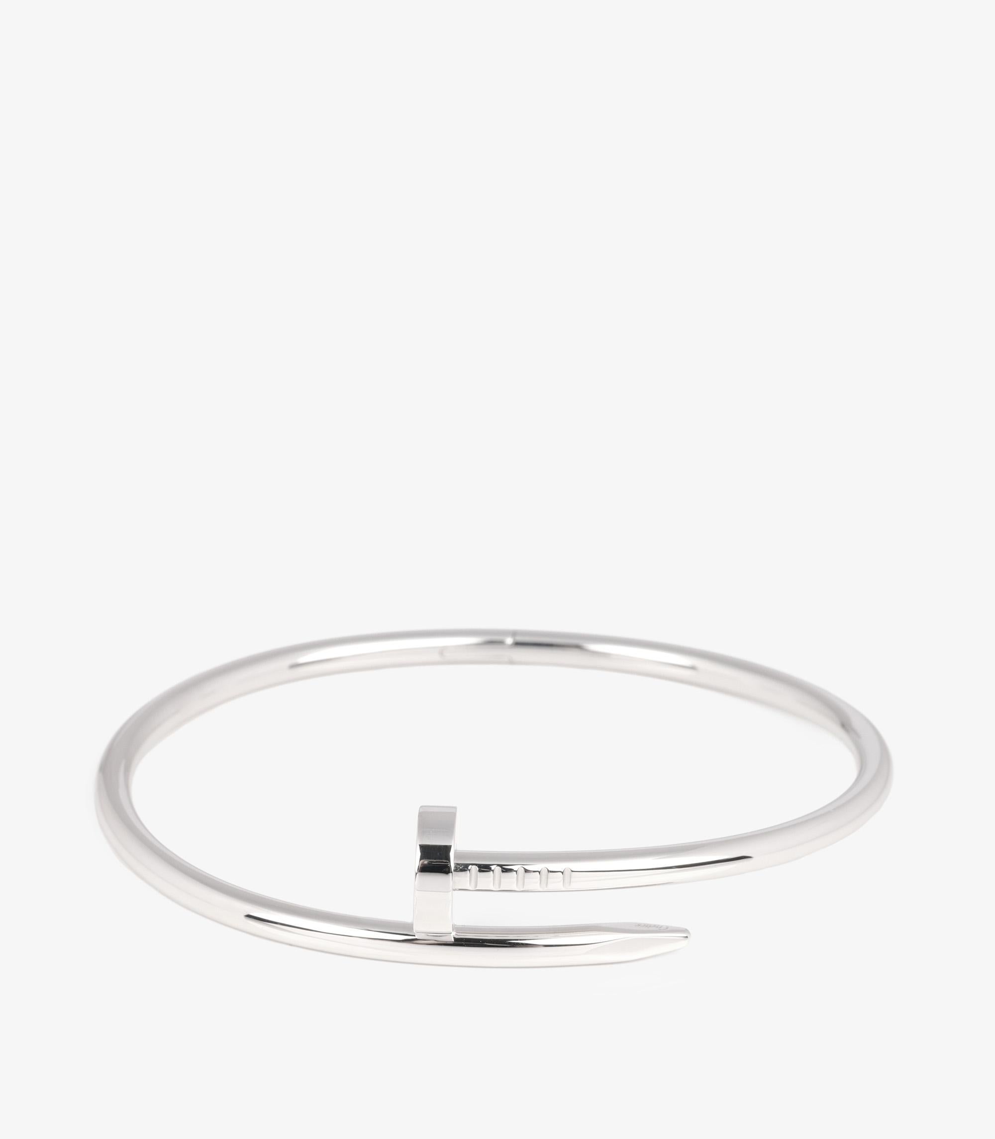 Cartier 18ct Weißgold Juste un Clou Armband

Details zum Produkt
Xupes Ref: J1284
Marke: Cartier
Modell: Juste un Clou Armband
Art: Armband
Seriennummer: H*****
UNVERBINDLICHE PREISEMPFEHLUNG: £8,200
Begleitet von: Cartier Box, Service