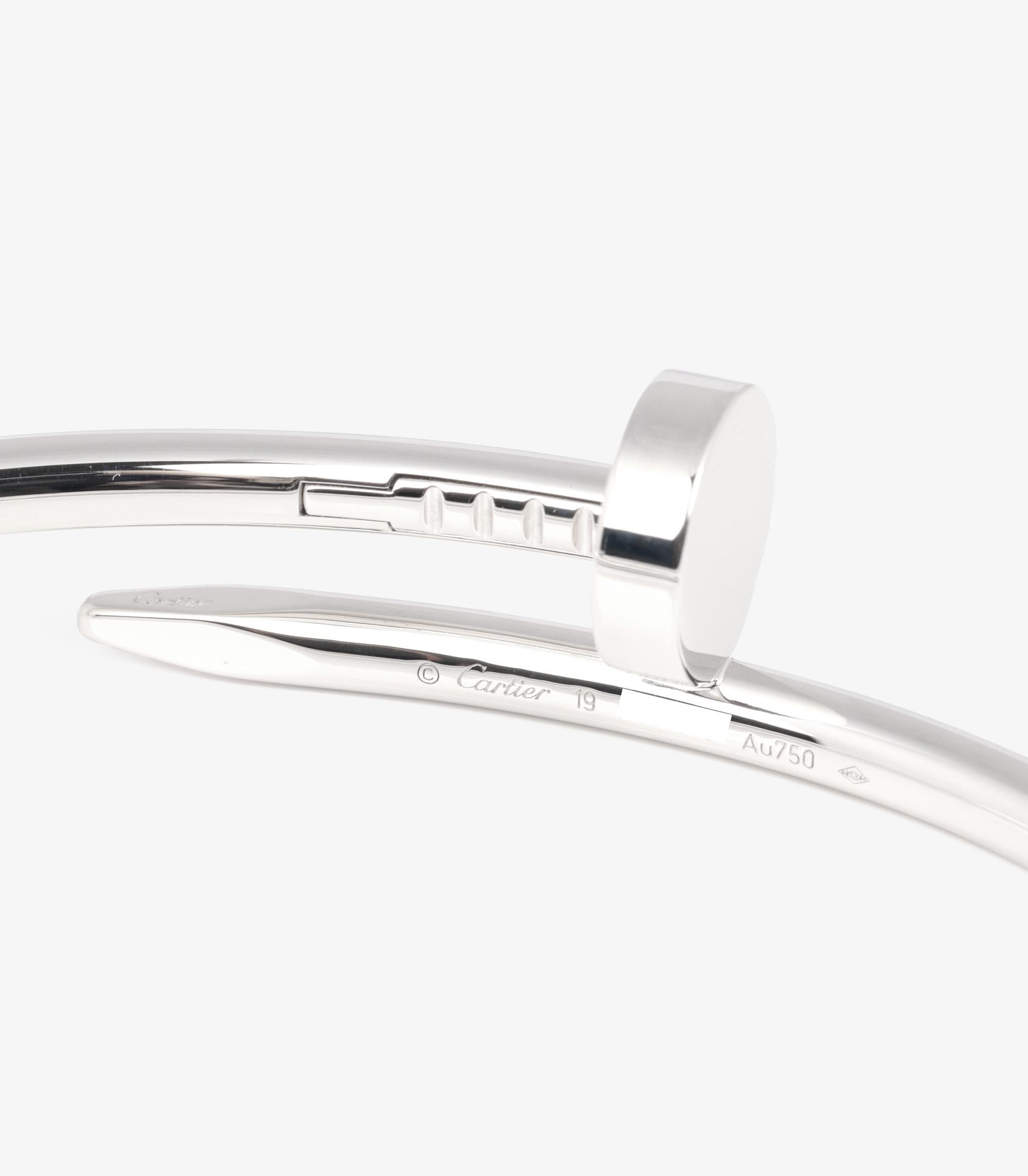 Cartier 18 Karat Weißgold Juste Un Clou-Armband für Damen oder Herren im Angebot