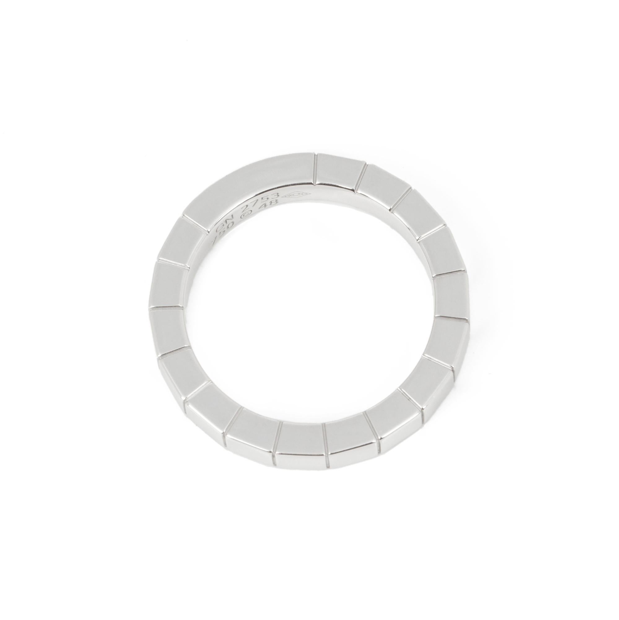 Cartier: 18 Karat Weißgold Lanieres Bandring mit Lanieres (Zeitgenössisch) im Angebot