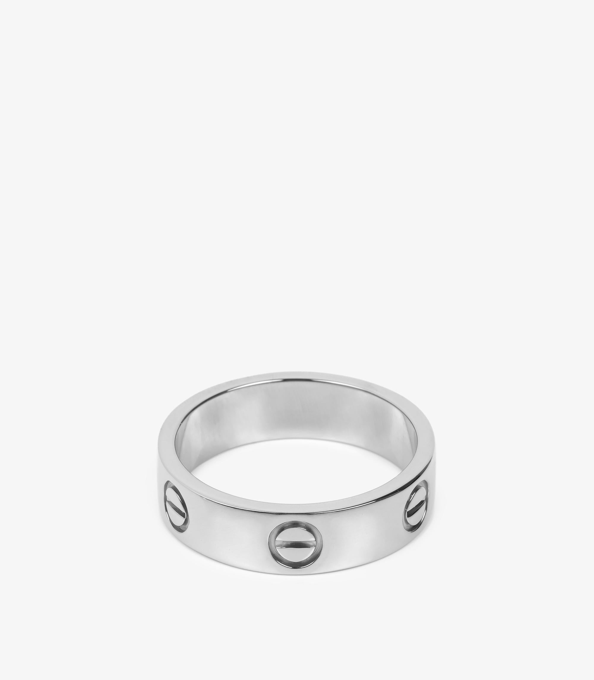 Cartier Bague jonc d'amour en or blanc 18 carats Excellent état - En vente à Bishop's Stortford, Hertfordshire