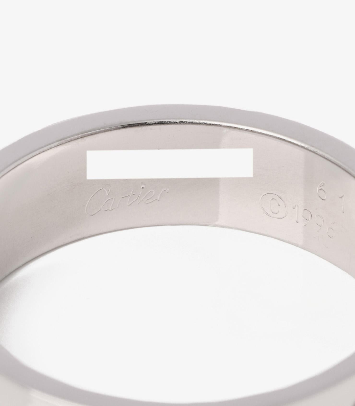 Women's Cartier 18ct White Gold Love Band Ring