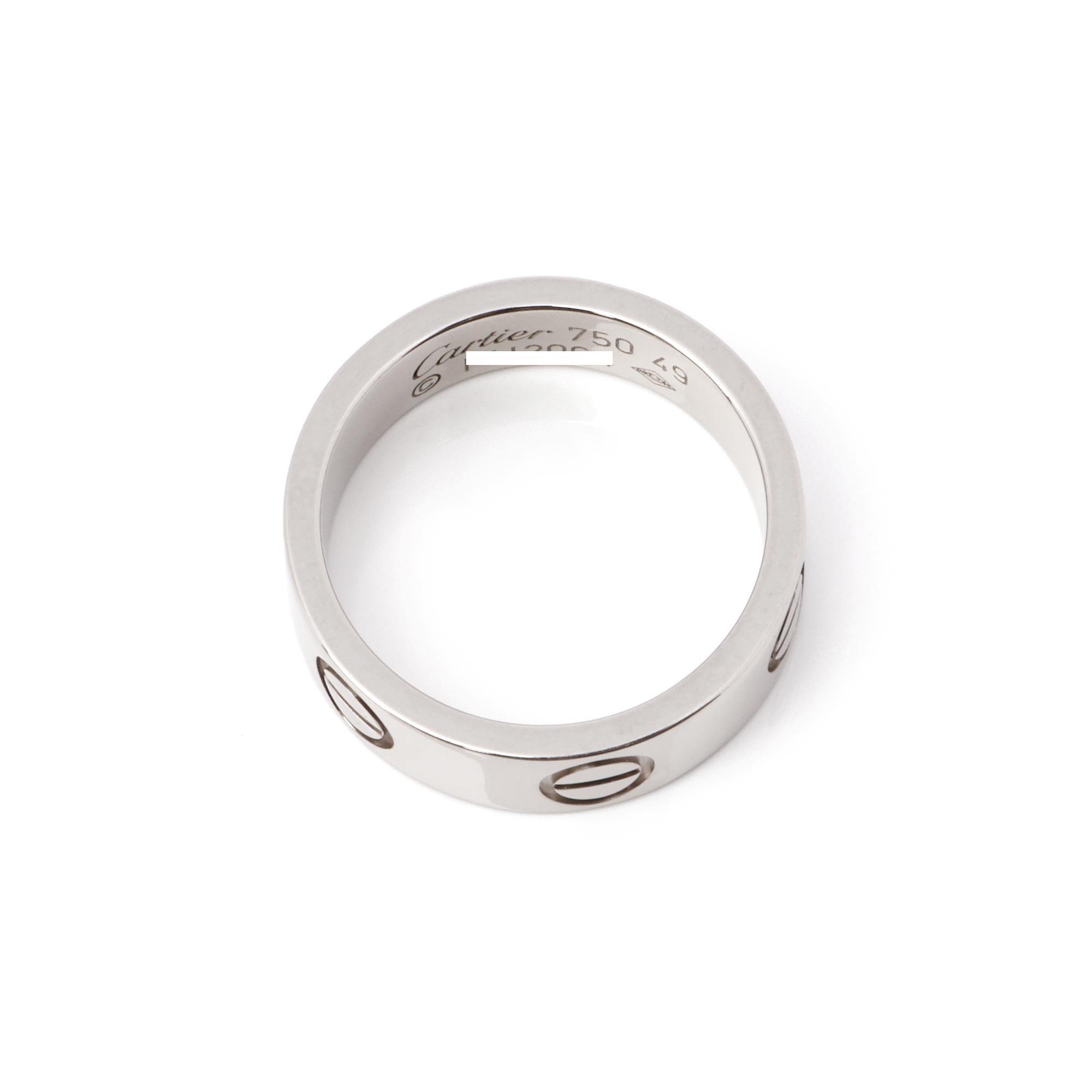 da uomo o donna Anello Love Band Cartier in oro bianco 18 ct in vendita
